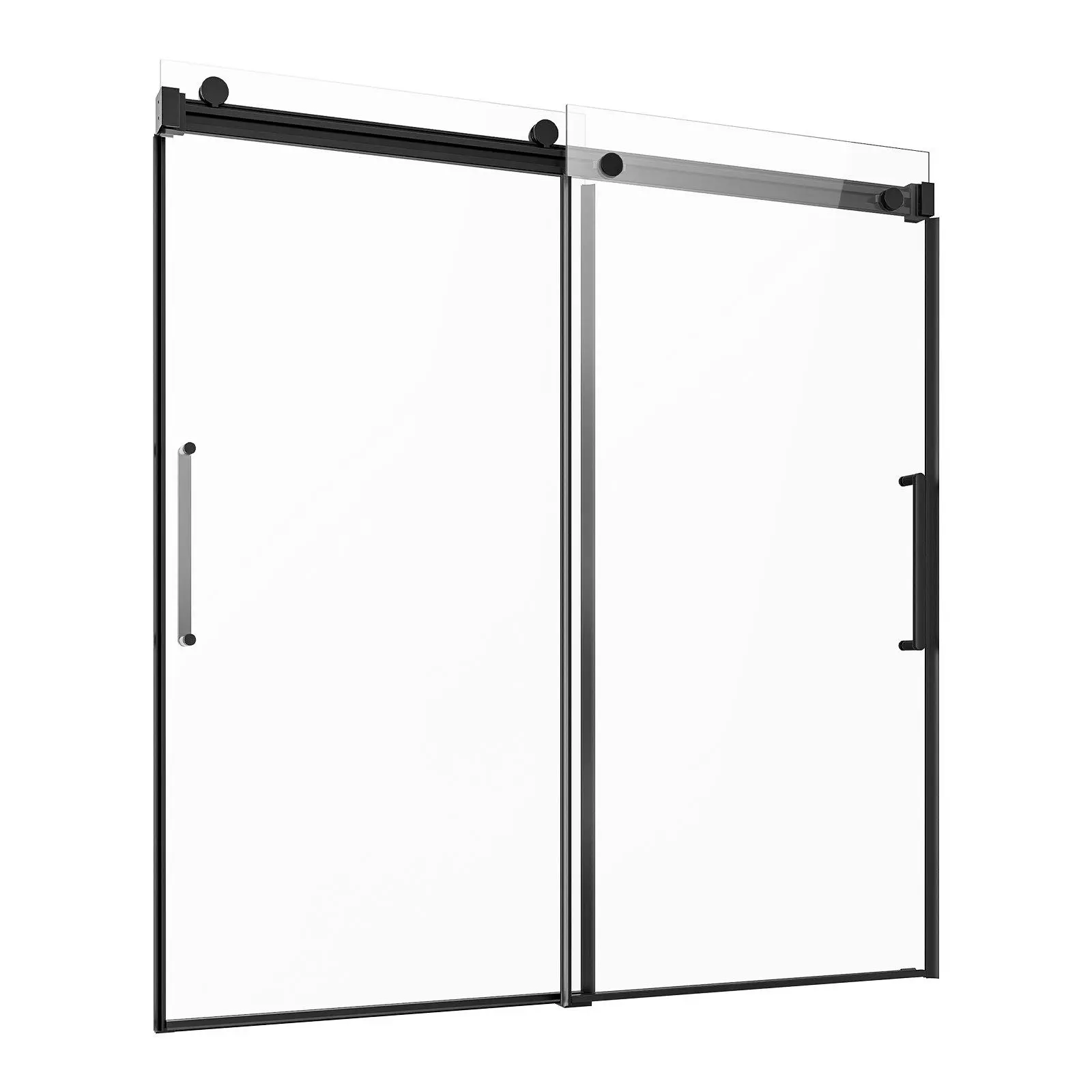 【SummerFinds】Frameless Sliding Bathtub Door 56-60 in.W x 60 in.H Frameless Shower Glass Door
