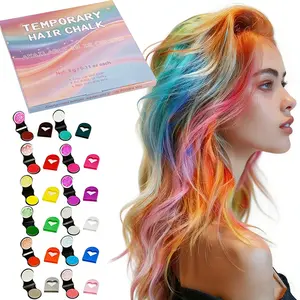 【12-Color Hair Chalk Comb Set】Vibrant Temporary Hair Dye for Parties/Cosplay - Safe Washable Hair Powder, Easy DIY Hair Color Kit for Kids/Teens/Adults | Suitable for Party Dress Up, Halloween, Easter, Birthday, Music Festival Valentine'S Day