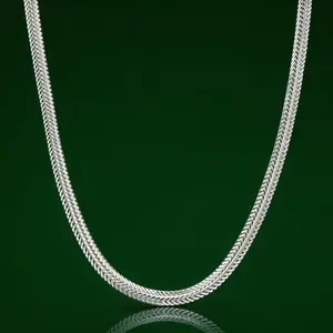 925 silver plated Necklaces for Women, Dainty silver Herringbone Choker Necklace Thin Layered Snake Chain Jewelry for Gifts