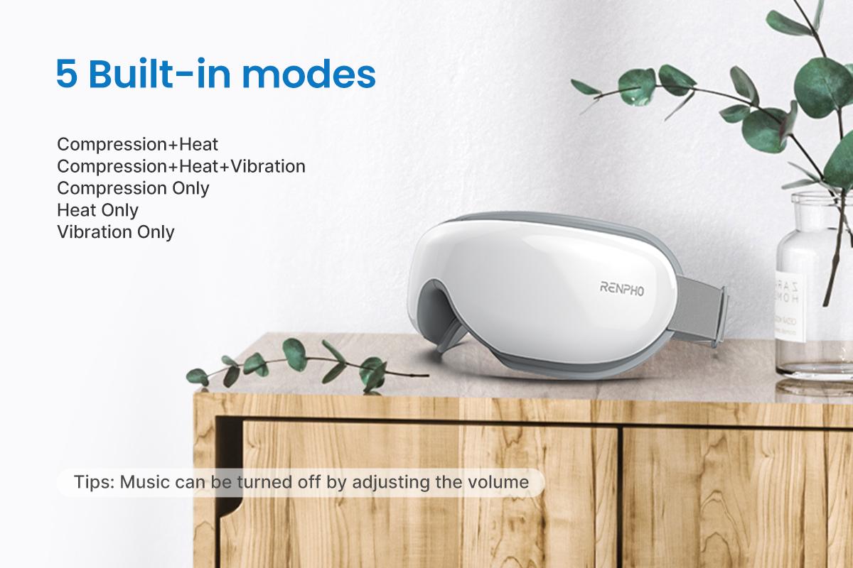 RENPHO Eyeris 1 Eye Massager with Heat, Gift Choice for Man Women Smart Comfort Eye Mask with Bluetooth Music, Spring Glow Up Birthday Gift