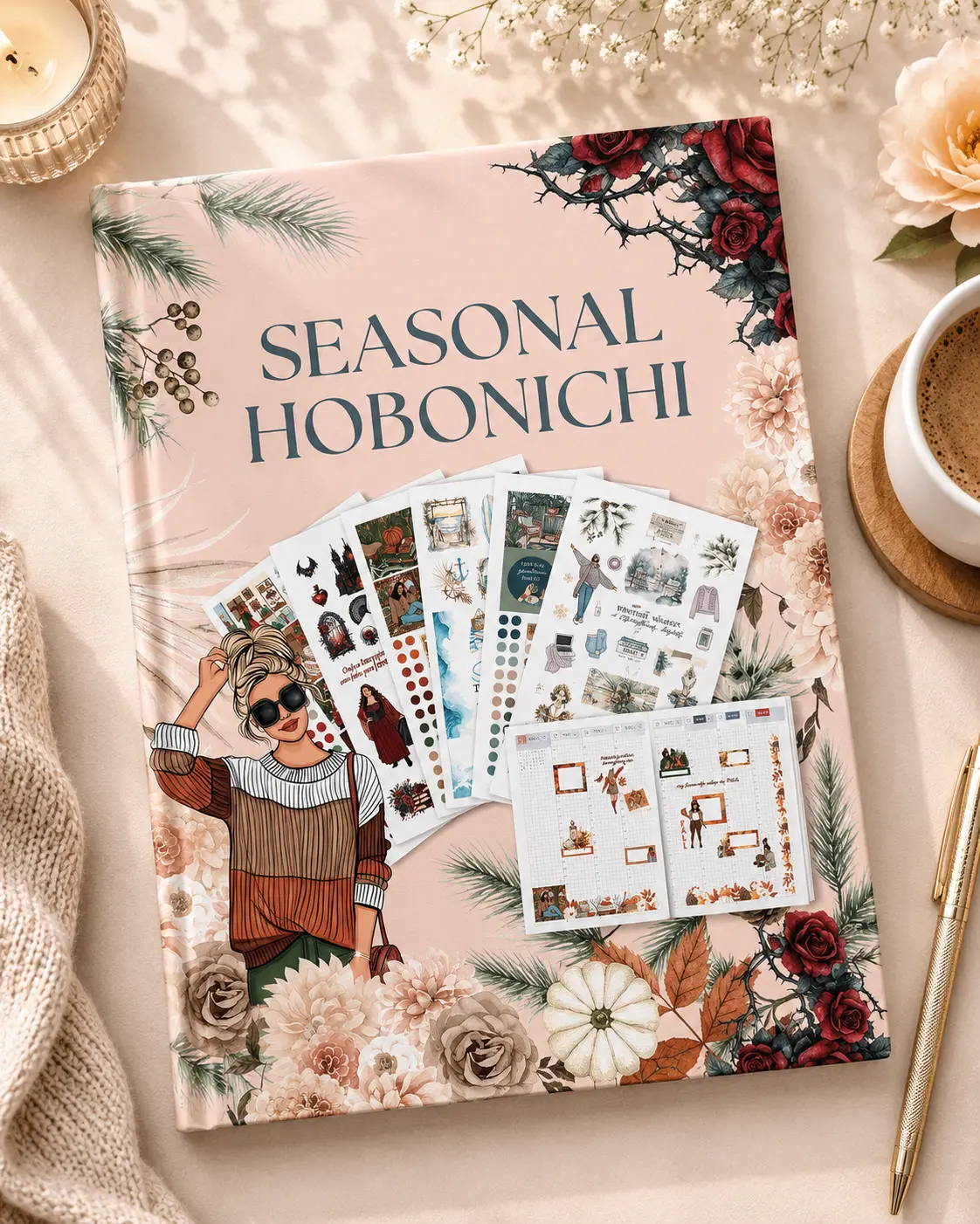 Seasonal Hobonichi Planner Sticker Book for Journals, Planners & Memory Keeping