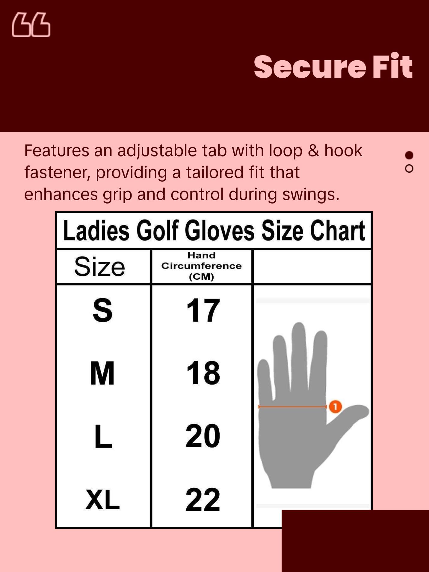 New Women Golf Gloves Cabretta Leather Pink