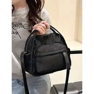 Women's shoulder bag, crossbody bag, solid color, clean color, handbag, zipper closure, fashionable, versatile, casual, simple, suitable for students, campus, work, commuting, shopping, women's crossbody bag, Minimalist Crossbody Bag