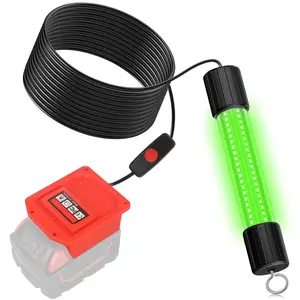 Underwater Fishing Light Compatible with Milwaukee M18 Battery, Super Bright Underwater Fishing Light with 126 LEDs, Designed to Attract Squid, Cod, and Sea Bass, Saltwater & Freshwater, night fishing, fishing lures, fishing accessories(No Battery)