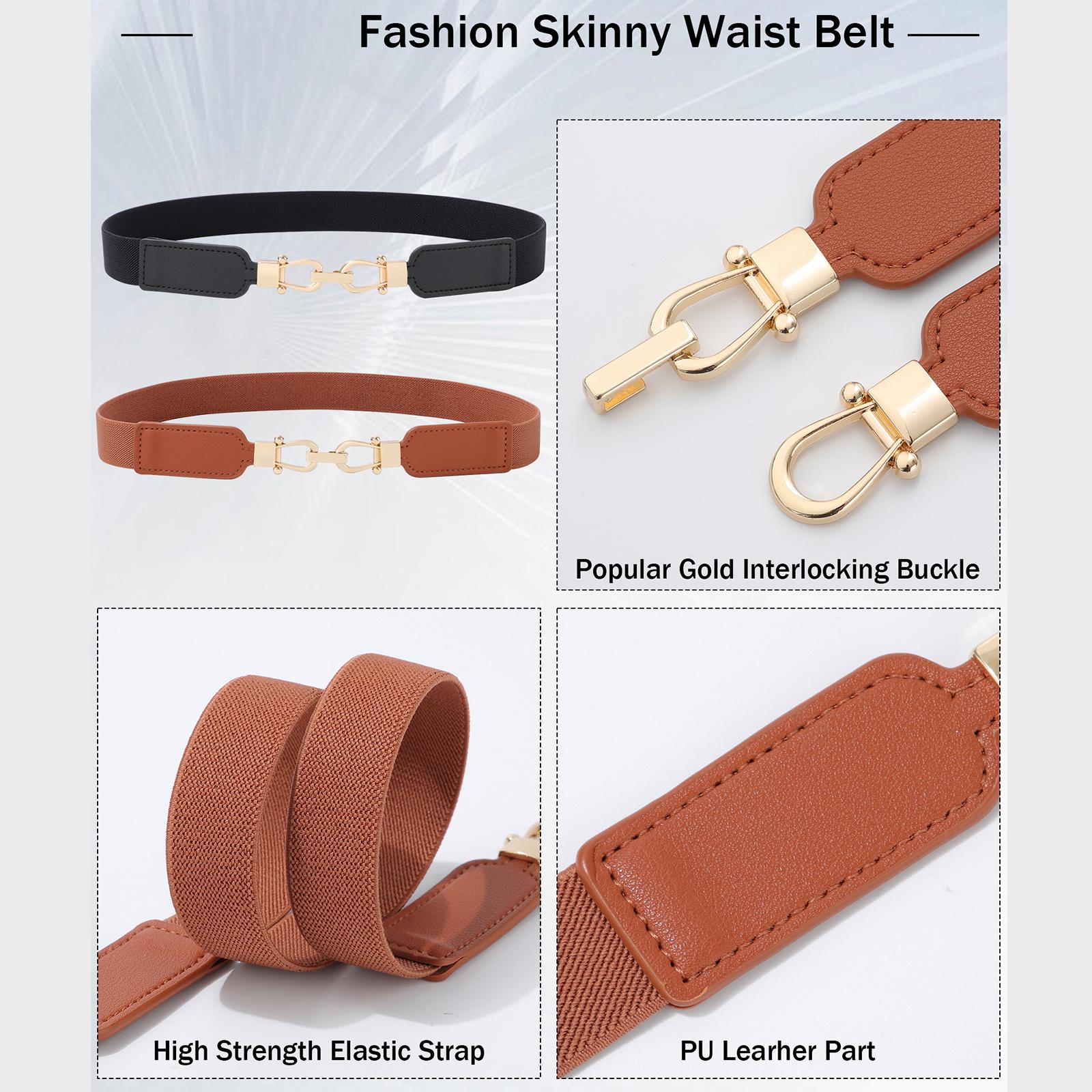 AWAYTR Stretch Skinny Belts for Women Dresses Jeans Retro Ladies Elastic Waist Belt 2/3Pcs Set TikTokShopBlackFriday AWAYTR Stretch Skinny Belts for Women Dresses Jeans Retro Ladies Elastic Waist Belt 2/3Pcs Set TikTokShopBlackFriday
