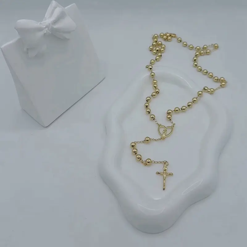 Rodriguezjewelry # 3705 Rosary necklace (6m m) Rodriguezjewelry # 3705 Rosary necklace (6m m)
