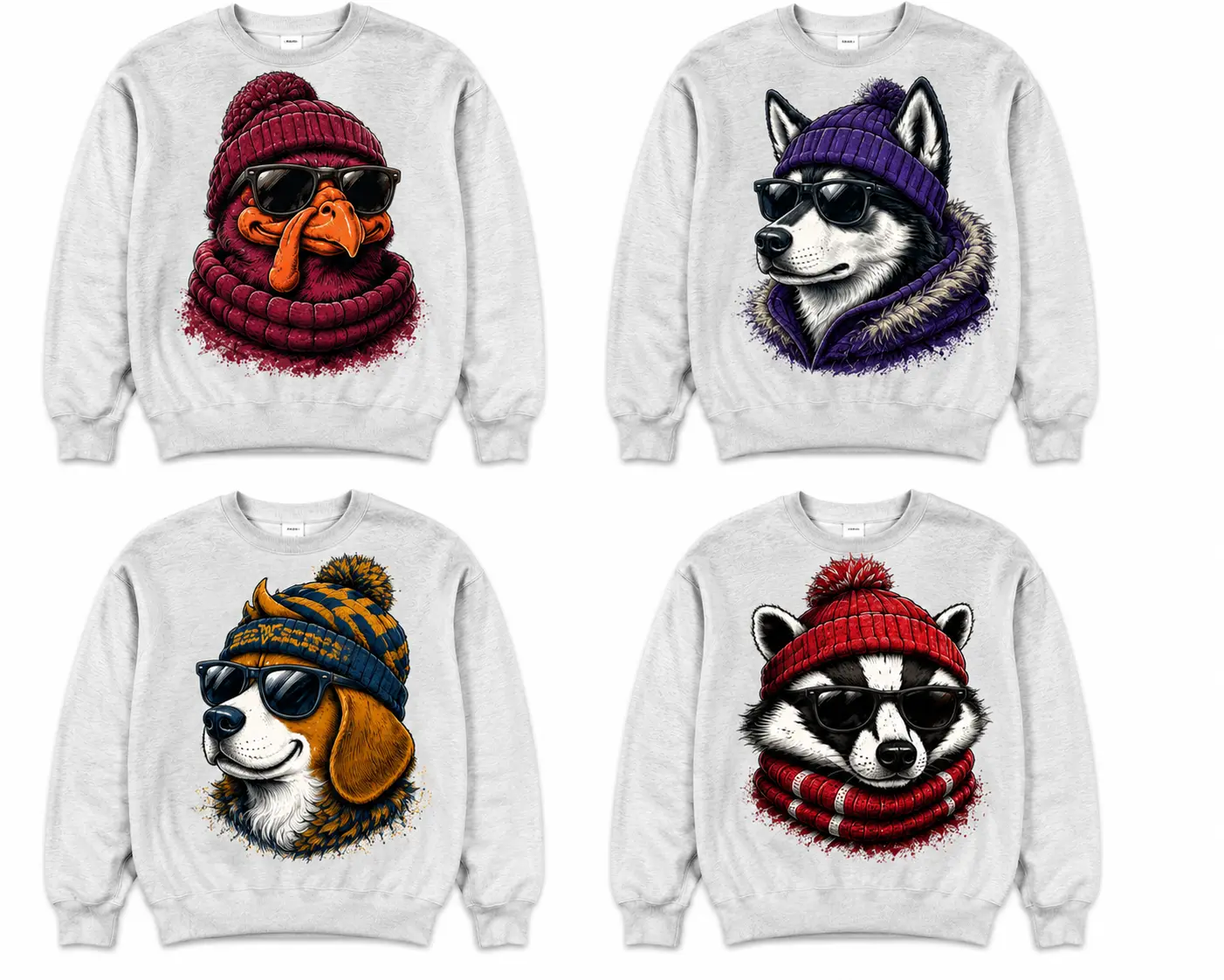 College Football Spirit Animal Sweatshirt, Game Day Mascot Graphic Pullover