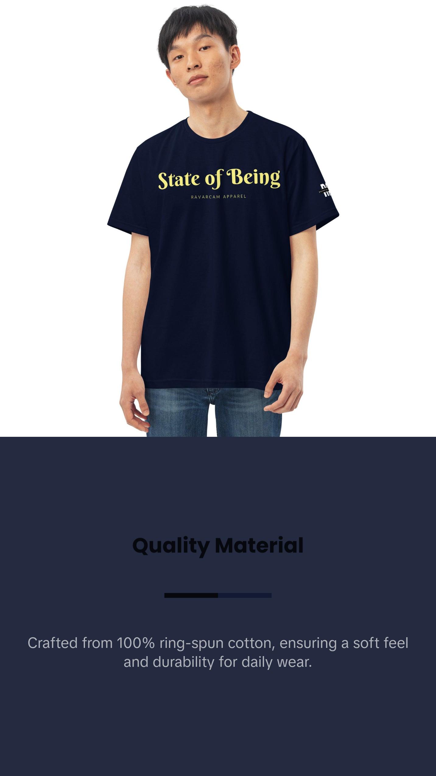 State of Being. Men's fitted straight cut t-shirt