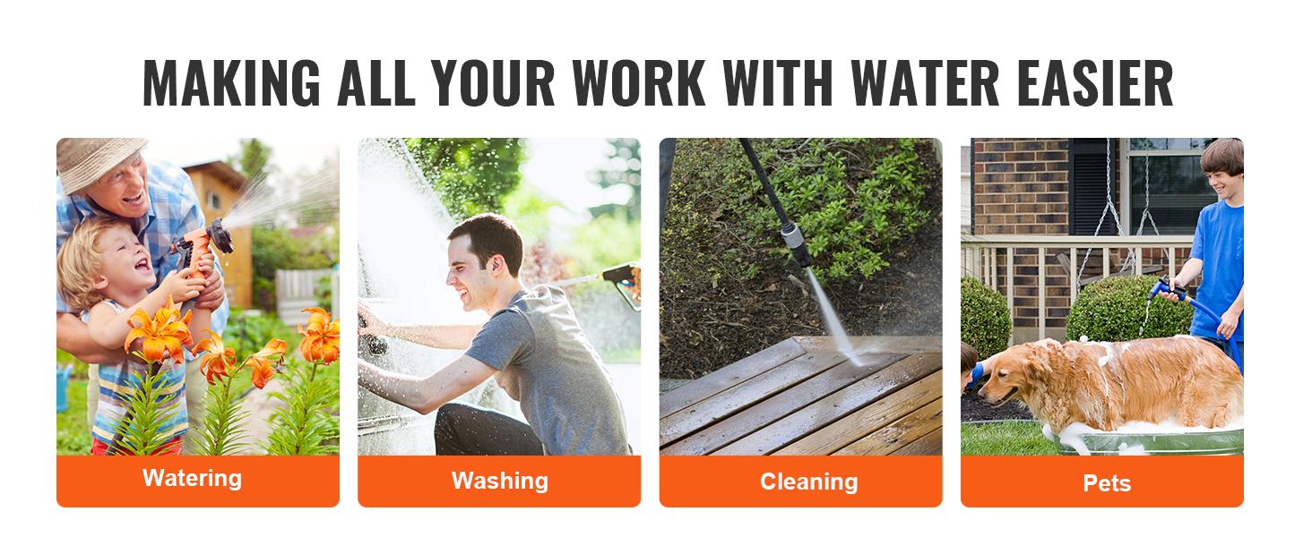 VEVOR Hose Reel Cart for Garden Watering with Storage Basket, TikTokShopBlackFriday, Mobile Tools and 4 Wheels, Heavy Duty Powder-coated Steel, 300 ft Capacity