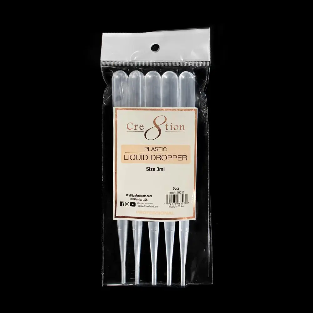 Refillable Plastic Dropper Bottles, 5-Piece Set - 3ml Dainty Transparent Container, Convenient Dispenser for Nail Art Storage, Refillable Design, Storage Bottles, Non Toxic Plastic, Bag Pack, Small Capacity, Liquid Dropper, Small Size, Canister