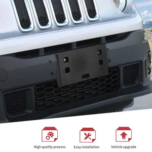 For 2015-2018 Jeep Renegade Front License Plate Frame Bracket Holder Mounting Trim