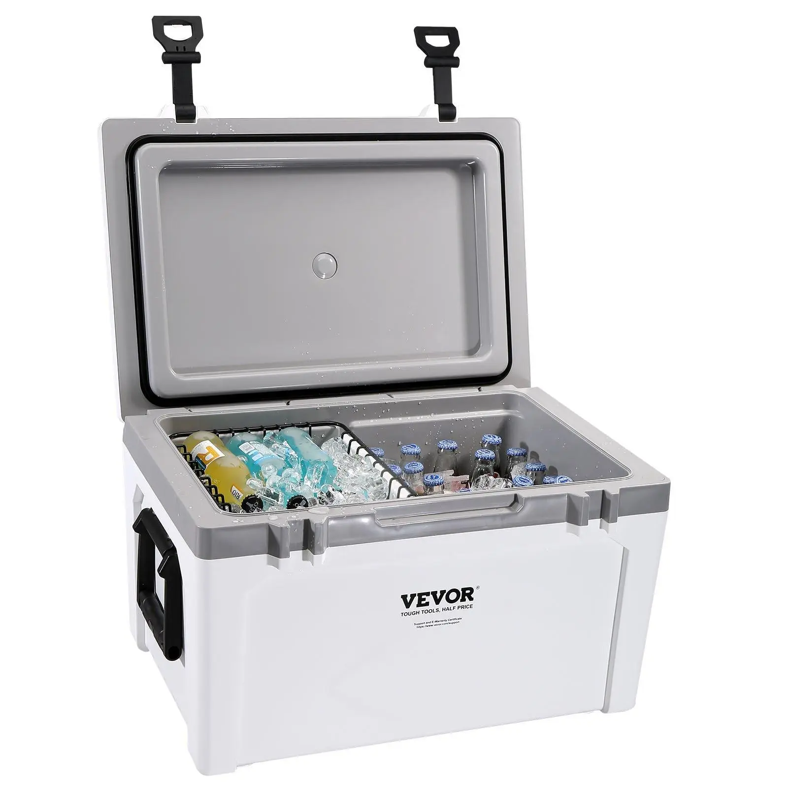 【Backtoschool】VEVOR Insulated Portable Lunchbox Cooler, Max 52 qt - Holds 50 Cans, Ice Retention Hard Cooler with Heavy Duty Handle, Ice Chest Lunch Box for Camping, Beach, Picnic, Travel, Outdoor