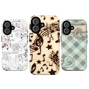 Vintage Music Notes Phone Case – Aesthetic Musical Score & Floral Art Cover for iPhone 11 12 13 14 15 16 17 Pro Max & Samsung Galaxy, Gift for Music Lovers