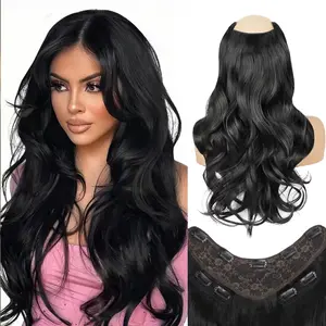Vigorous Clip in Hair Extensions 20 Inch 1PCS Long Wavy Natural Layered Blends Soft Full Head Synthetic Hairpieces for Women