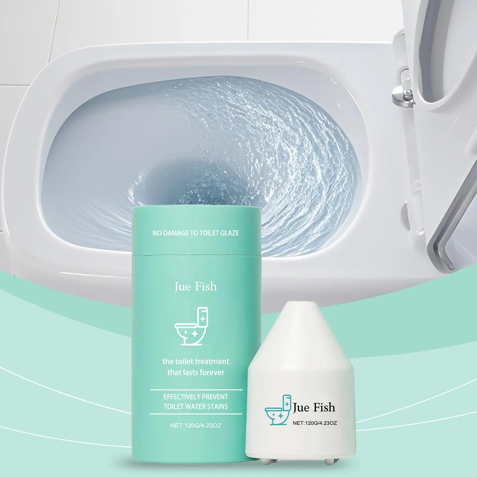 Household Toilet Bowl Cleaner Tablets - Tank-Dispensing System, Automatic Foam Release, Odour Control, 2-3 Days Odor-Free, Interior Cleaner for Home Care Supplies, Container
