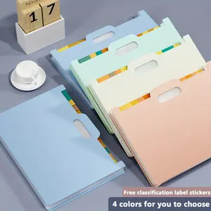 Accordion File Organizer with Handle 13 Pockets Expanding File Folder with Removable Tabs for A4 Letter Size Paper Portable Plastic Filing Organizer Document Bill Receipt Holder, Pink