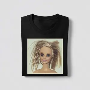 Graphic Tee Cotton Gift Tee,Graphic Shirts  Funny Meme T-Shirt withShocked Doll Face Doll Face Meme Shirt ShortSleeve Tee Trendy, Weird Shirt, Sarcastic, FitCasual Short Sleeve Funny T-shirts for SummerFashion Men&Women's Top for Daily