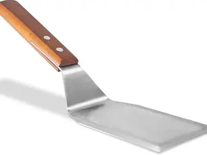 Bellemain Stainless Steel Spatula | Heavy Duty Turner with Beveled Edges & Hardwood Handle | Large Metal spatula for Cast Iron Skillet, Flat Top Grill | Griddle Scraper | Hamburger