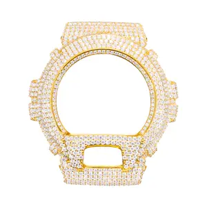 【CMW01】 UCCIYO Watch Case  Copper Moissanite Iced Out Watch Bezel Case for DW6900 Women Men Hip Hop Jewelry Gift Valentines Day gift