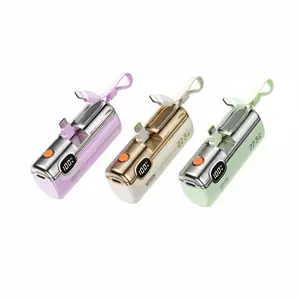 5000mAh mini portable charger Power Bank for phone.22.5W Fast Charger with 3-Output and Digital Display, Lightweight and Compact.Holiday gifts,tiktok shop deals,mini travel products,portable chargers