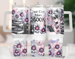 40 oz Tumbler - One More Book