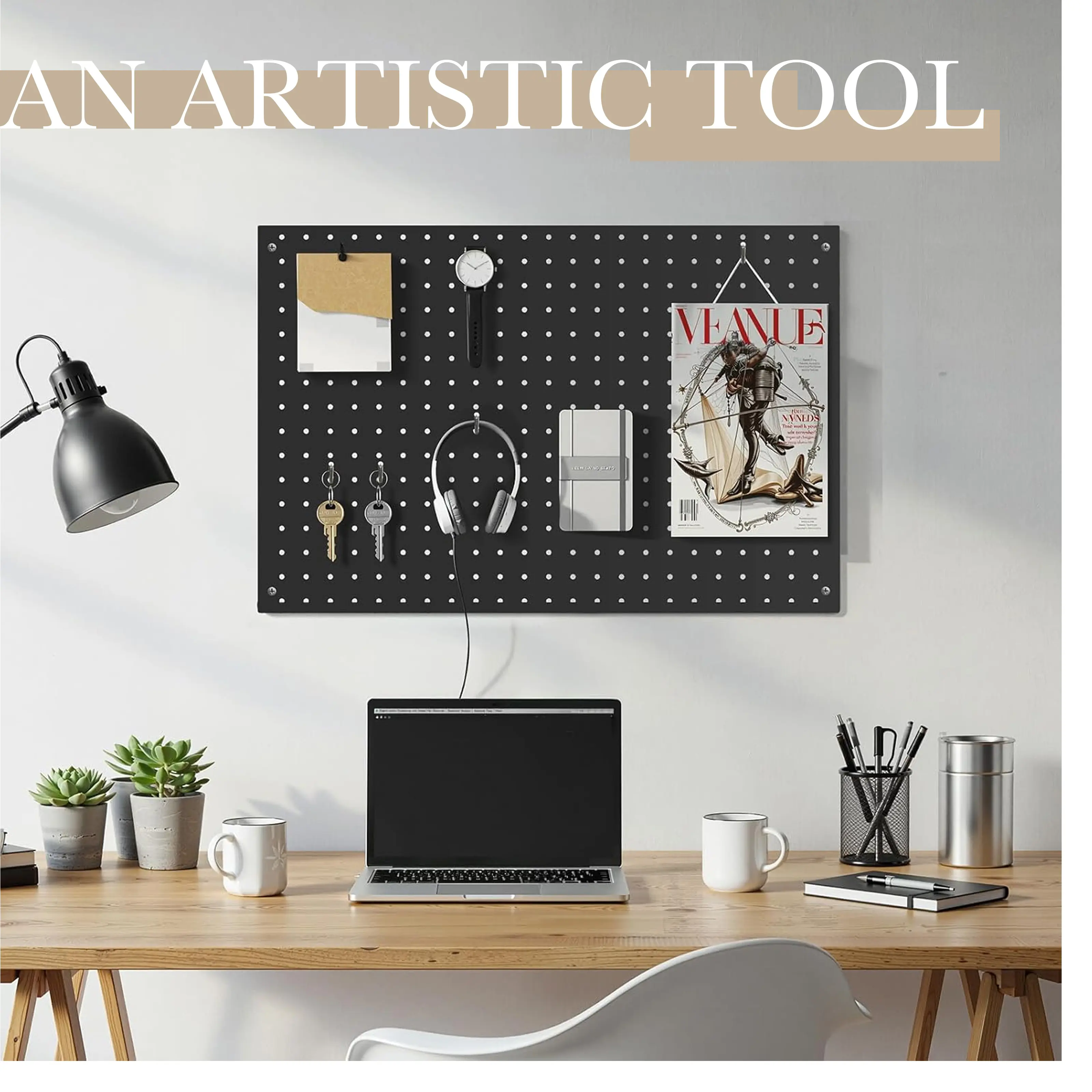 108pcs Pegboard Wall Organizer Kit - Heavy-Duty Metal 12x24in Pre-Drilled Panels with Hooks, Garage Tool Storage, Construction Tool Organizer, Vertical Space Saver, Easy Install, Flexible Setup