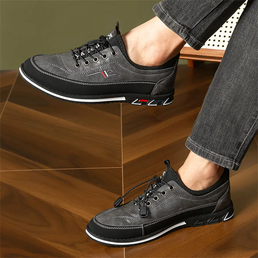 Men's Sleek Business Casual Shoes - Dual Buckle Closure, Solid Color for All Seasons