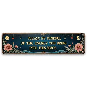 Vintage Metal Wall Art with Inspirational Quote, Vintage Metal Sign, 3.93x15.74 Inches, Ideal for Bedroom & Office Décor, Unique Gift Idea