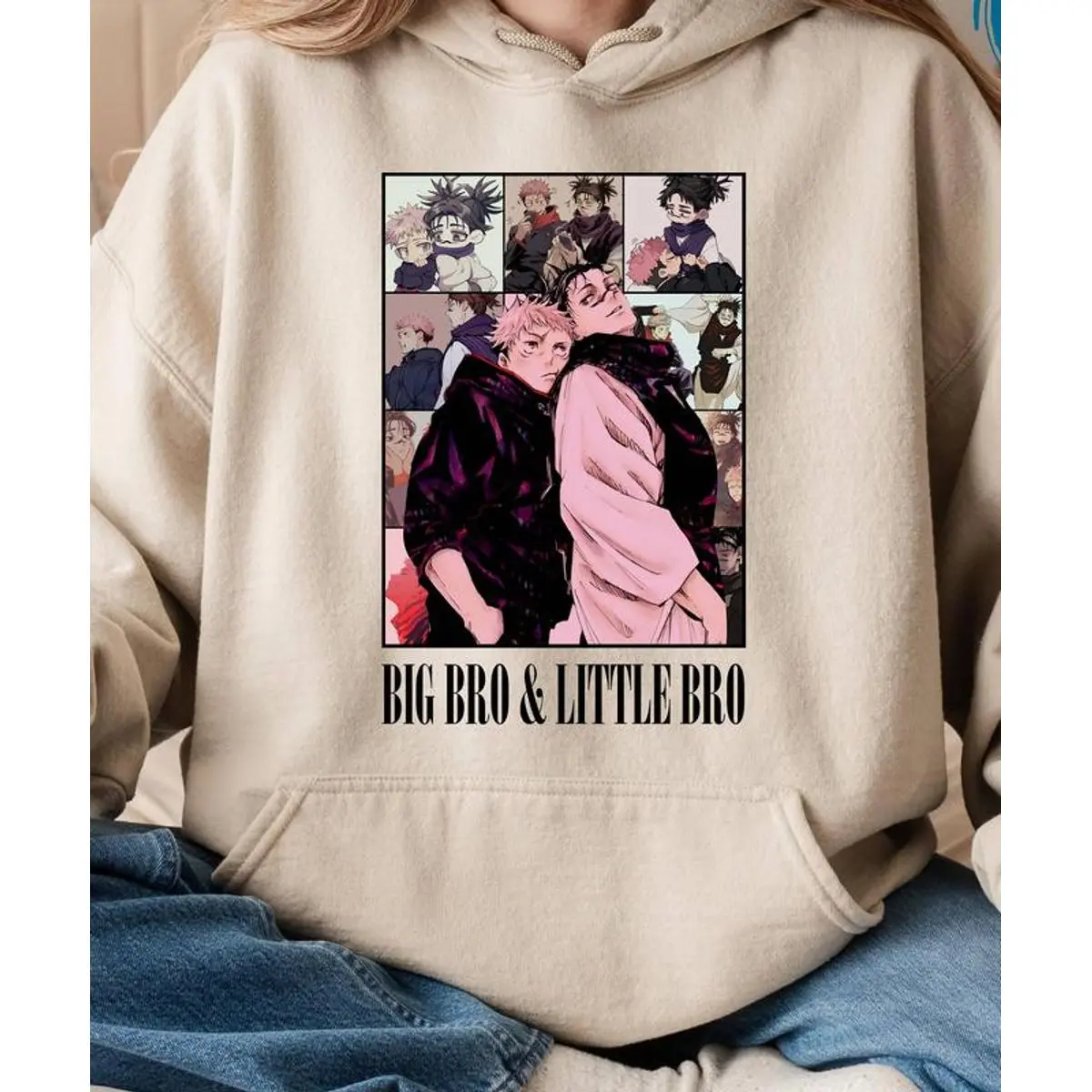 Blood Brother Jujutsu Kaisen Shirt, Big Bro & Little Bro Anime Sweatshirt, Choso And Yuji Itadori Jjk Hoodie, Unisex Sweater Pullover Tee