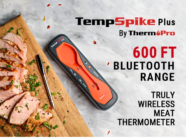 TempSpike Portable Digital Meat Thermometer Bluetooth, App Control, Wireless, Steel Probe for Cooking, Grill, Smoker, Oven, BBQ TempSpike Portable Digital Meat Thermometer Bluetooth, App Control, Wireless, Steel Probe for Cooking, Grill, Smoker, Oven, BBQ