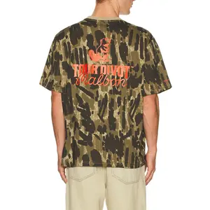 Malbon Golf Tour Divot Bermuda Tee in Bark Camo