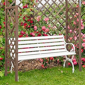 VINGLI Wooden Garden Arbor, Wedding Arch, 7ft Arch Backdrop Stand for Ceremony, Wood Trellis for Plant Climbing, Christmas Decor Pergola for Garden Backyard, Lawn VINGLI Wooden Garden Arbor, Wedding Arch, 7ft Arch Backdrop Stand for Ceremony, Wood Trellis for Plant Climbing, Christmas Decor Pergola for Garden Backyard, Lawn