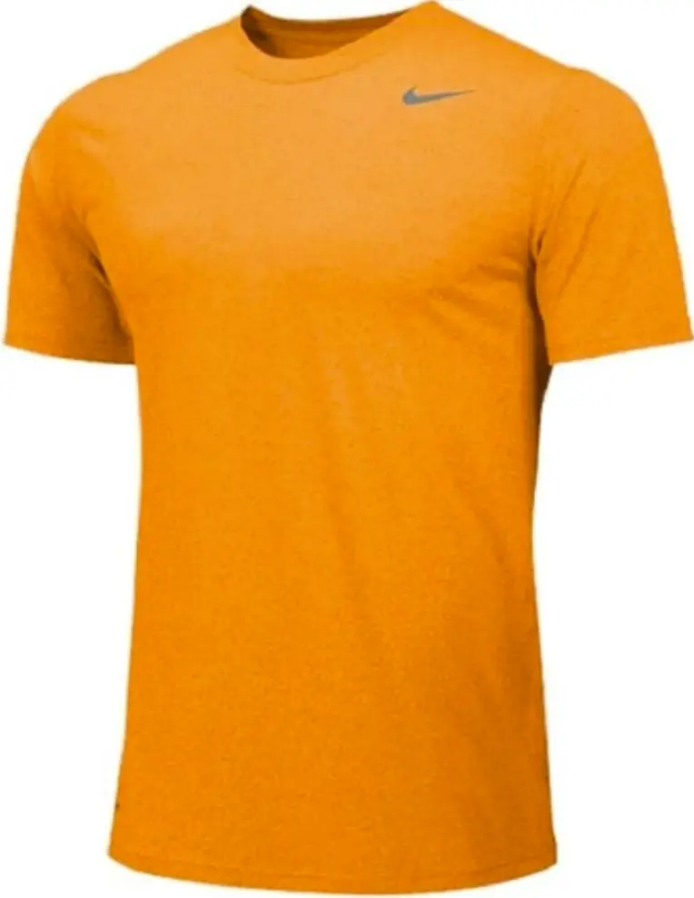 Nike Men's Medium Orange Dri-Fit Gym Short Sleeve T Shirt, Active T Shirts, Breathable Athletic Top, Casual Training Top, Athletic Running Tee, Dry Fit Activewear
