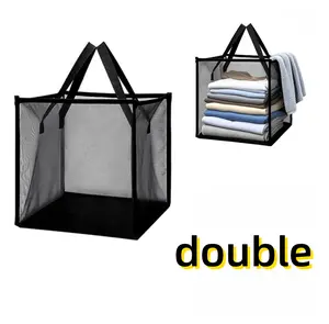 【Buy 1 Get 1】Foldable laundry basket with Breathable Sturdy Foldable Space Saving Design for Clothes Storage,Suitable for Home and Dormitory Clothes,Maximum load capacity 3kg