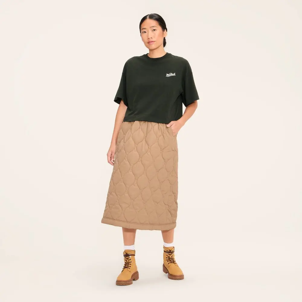 Women's Original Quilted Midi A-Line Pantskirt - Woolrich, Casual Style Clothes, Polyester Fabric