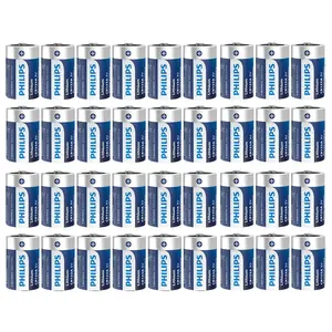 Philips CR123A 3V Lithium Battery 36Pack, 123 3 Volt Lithium Battery, for Home Security Alarm System Sensor Doorlock Smok Carbon Monoxide Alarm Non-Rechargeable