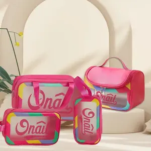 Four-Piece Wash Bag Set - Sleek Design, Durable Materials, Available in Various Sizes for Organized Toiletries and Accessories