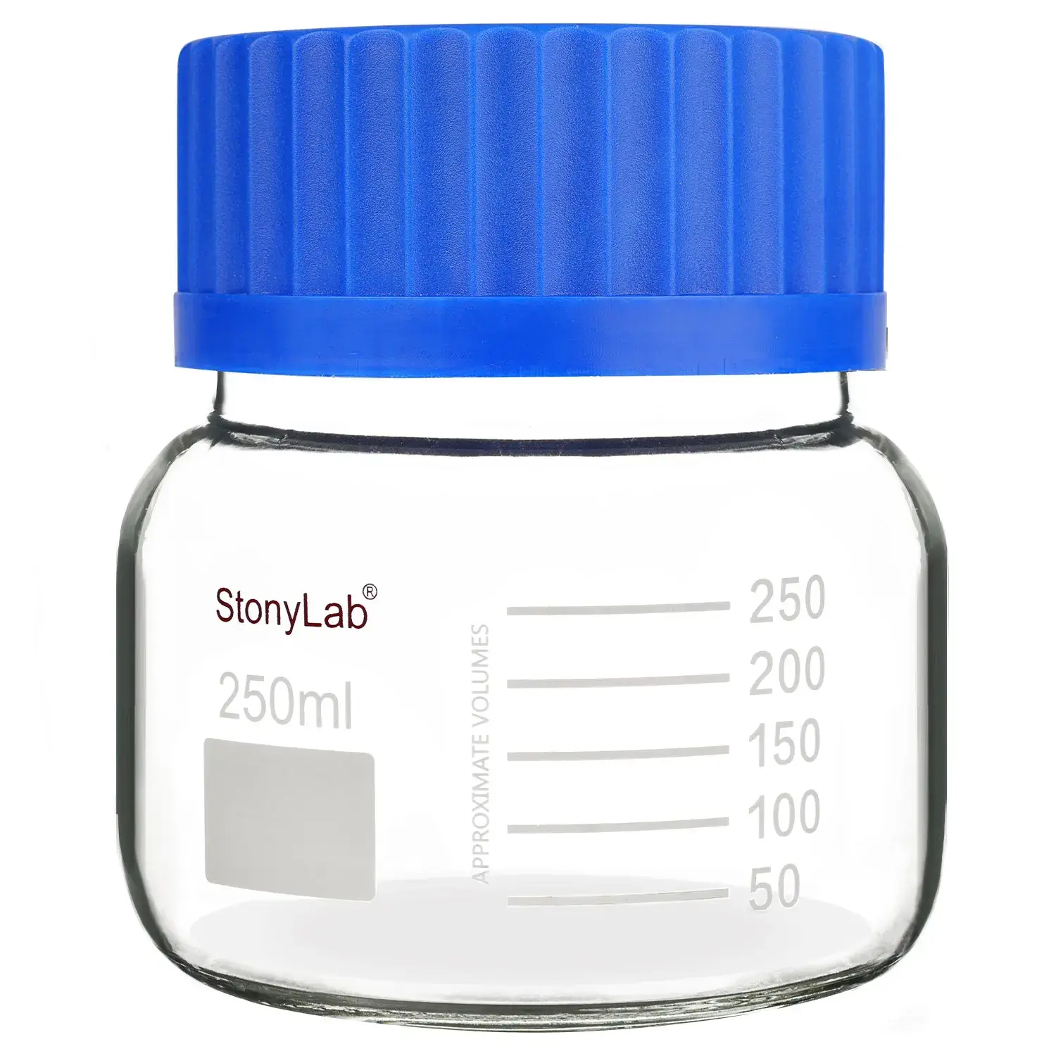 STONGLAB Wide Mouth Media Storage Bottle, Durable Premium Glass Reagent Organiser with GL80 Cap, Leak-Proof, Multi-Size (250-1000ml Options), High Transparency, Up to 140°C Resistance for Laboratory Use