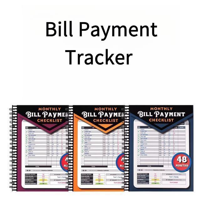 Durable Binding Bill Payment Tracker Notebook - Paperback with 960 Printed Pages for 4-Year Long-Term Use, Bank Account Monitoring, Expense Monitoring, Debt Payoff Planning, Monthly Financial Overview & Budgeting, Functional, Tracking