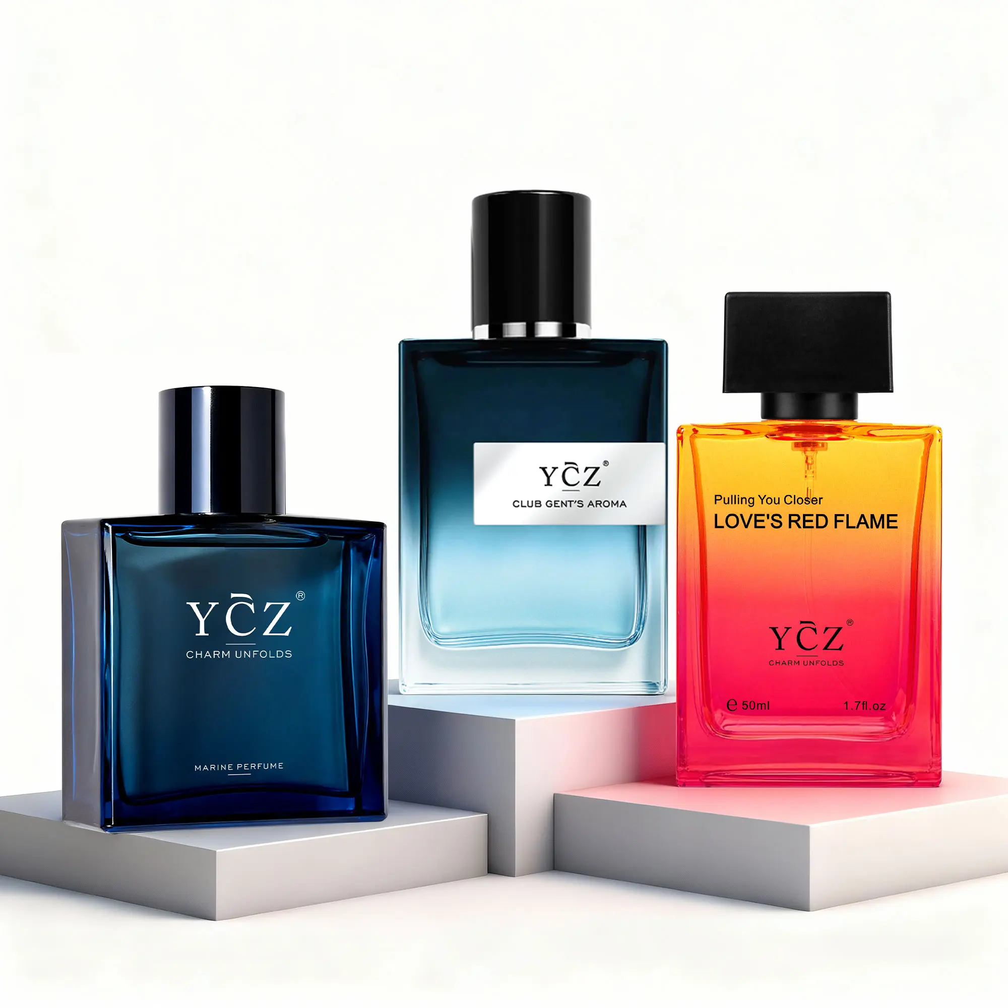 [YCZ] Magnetic Nights Fragrance Set | 3-Piece Men's Eau de Parfum Collection, 3×1.7 fl oz, Long-Lasting for Dates, Parties & Everyday Wear, Three Scents, Three Moods, One Unforgettable Night,back to school