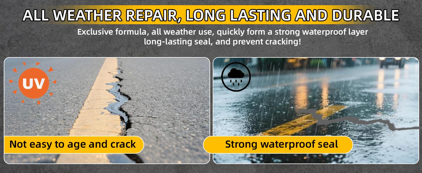 Archi Republic Professional Concrete Filler & Sealant - 17.6 oz Quick-Drying, Strong Adhesion, Waterproof Adhesive with Outdoor Elastic Crack Fit, Self-Leveling Patch Spackling Paste for Driveway Repair, Enhances Durability