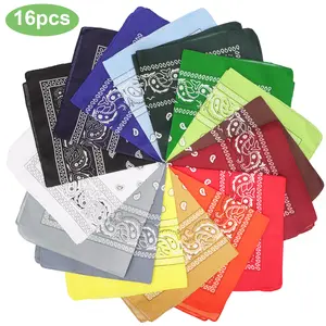 16Pcs Paisley Bandanas - Multi Purpose Cowboy Head Scarf,Colorful Headbands,Square Scarf Gift for Men Women,for Outdoor Party Hiking Cycling