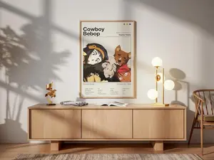Cowboy Bebop Anime Poster, Retro Anime Wall Art, Classic Anime Character Print, Manga Room Decor, Gift For Fans