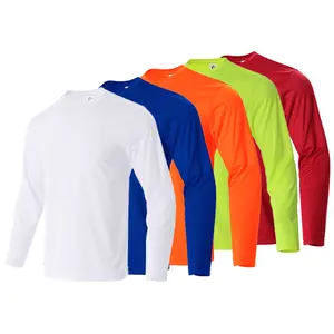 Men’s UPF 50+ Sun Protection Long-Sleeve T-Shirt Pack — Quick-Dry, UV-Resistant, Breathable Athletic Running Activewear Workout Tees