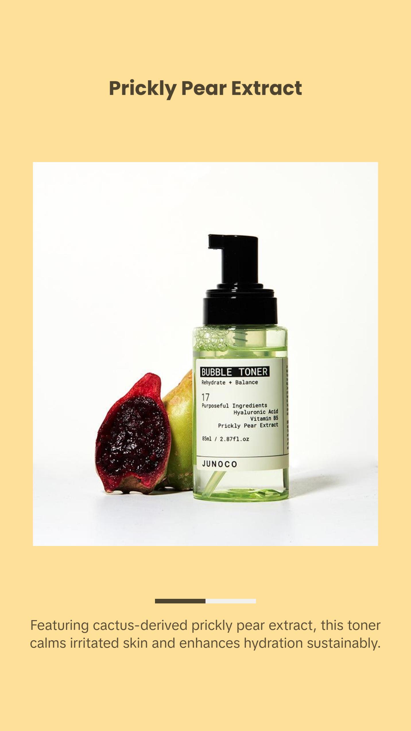 JUNOCO Bubble Toner. Rehydrating and Balancing Daily Facial Toner 85ml/2.87 Fl Oz