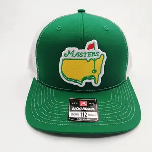 Richardson 112 Green and White Masters Golfing Snap Back Hat