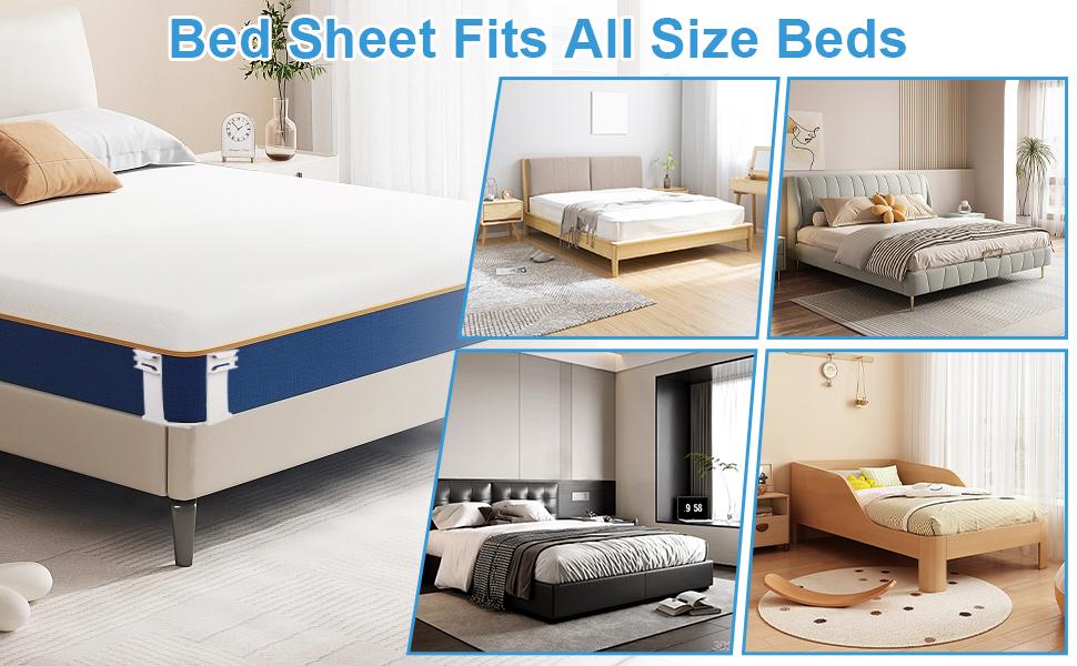 Bed Sheet Holders for Corners Stocking Stuffers for Women - Lock Sheet Holders Keep Sheets Tight,Bed Sheet Rack with Lock Strip Easy to Install for All Mattress Sizes (4PCS)Christmas Gifts for Women Mom Sister Her Best Friend