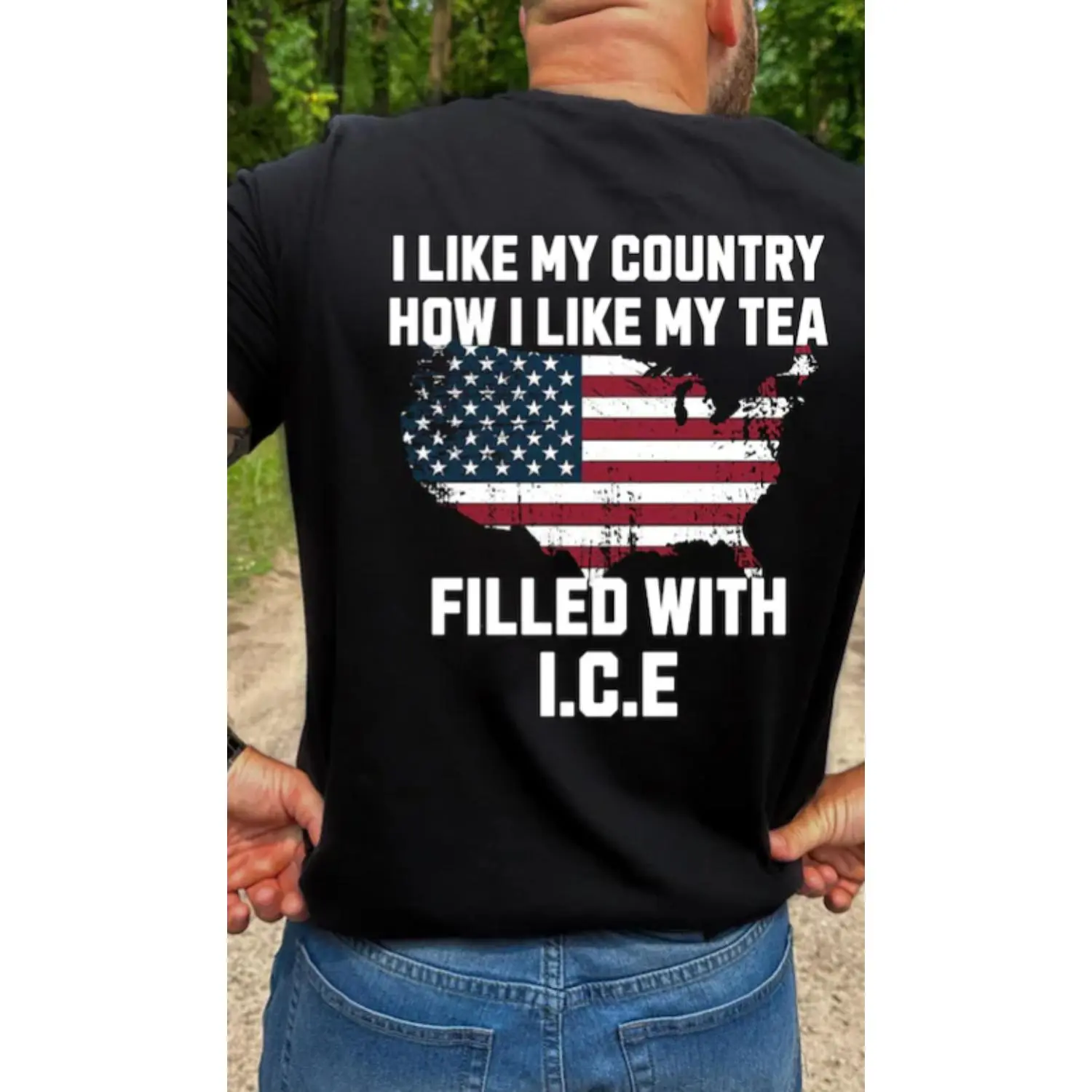 I love my country, patriotic men and women, casual and versatile new styles, popular American short sleeves