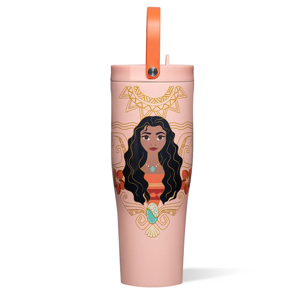 Disney Princess 30oz Large Leakproof BPA-Free Unisex Adults Reusable Tumbler Cup - Silicone Hydration Bottle with Flexible Handle, Washable Portable Kitchenware for Working Out, Hiking