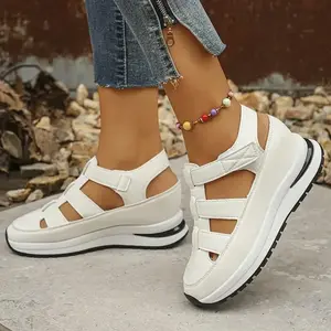 Women's Soft Back Thick Back Sandals, round Toe Comfort and Casual Walking Shoes, Hollow Wedge Breathable SandalsGiftGift